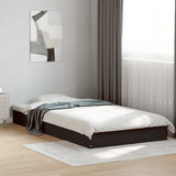 Bed Frame without Mattress Black 100x200 cm Engineered Wood 842057