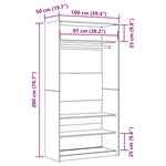 Wardrobe Artisan Oak 100x50x200 cm Engineered Wood 3318625