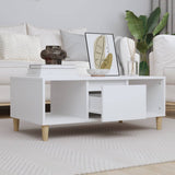 Coffee Table White 90x50x36,5 cm Engineered Wood 821060