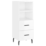 Sideboard High Gloss White 34.5x34x90 cm Engineered Wood 828686