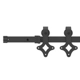 Sliding Door Hardware Kit 152.5 cm Steel Black 4009706