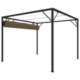 Garden Gazebo with Retractable Roof 3x3 m Taupe 180 g/m 312220