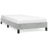 Bed Frame without Mattress Light Grey 100x190 cm Twin Velvet 347000