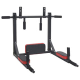 Pull Up Bar Dip Station Black and Red 89 x 59 x 70 cm 42009160