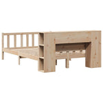 ZNTS Bookcase Bed without Mattress 135x190 cm Solid Wood Pine 3322080