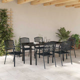 Garden Dining Set 7 pcs Anthracite Powder-Coated Steel 3379307