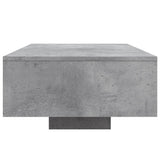 ZNTS Coffee Table with LED Lights Concrete Grey 85x55x31 cm 836612