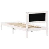 Bed Frame with Headboard Light Grey 80 x 200 cm Solid Pine Wood 878223