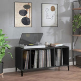 Record Cabinet Black Engineered wood, metal Medium Record Cabinet 831982