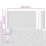 Welded Wire Fence with Posts 25 x 0.6 m PVC-Coated Steel Green 3336472