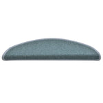 Stair Mats 15 pcs 56x17x3 cm Sea Blue Half Round 322362