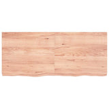 Wall Shelf Light Brown 140x60x cm Treated Solid Wood Oak 363707