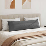 Sofa Pillows 2 pcs Dark Grey 145 x 40 cm Fabric 42013826