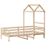 Day Bed with Roof without Mattress 90x200 cm Solid Wood 3282190
