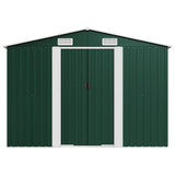 47032 Garden Shed Green 257x779x181 cm Galvanised steel
