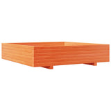 Garden Planter Wax Brown 110x110x26.5 cm Solid Wood Pine 847325
