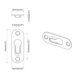 Keyhole Hanger 3673 pcs Silver 45 x 16 x 3.5 mm Iron 864836
