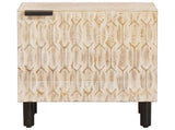 Bedside Cabinet 2 pcs White 40 x 33 x 46 cm Solid Mango Wood 4017861