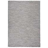 Outdoor Flatweave Rug 160x230 cm Brown and Blue 340818