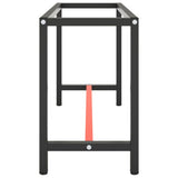 Work Bench Frame Matte Black and Matte Red 140x50x79 cm Metal 151451