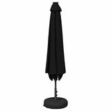 Garden Parasol with LED Lights 230 x 230 cm Polyester Black 42036254