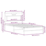 Bed Frame without Mattress Smoked Oak 100x200 cm Engineered Wood 4106885