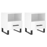 Bedside Cabinets 2 pcs High Gloss White 40x35x47.5 cm Engineered Wood 827489