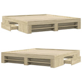 Bed Frame without Mattress Sonoma Oak 200x200 cm Engineered Wood 3295445