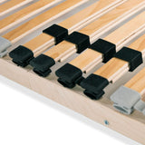 Slatted Bed Base without Mattress with 28 Slats 7 Zones 120x200 cm 246447