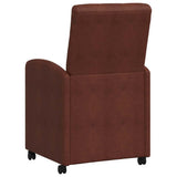 Dining Chairs with Wheels 2 pcs Shiny brown 57 x 67 x 98 cm 42017895