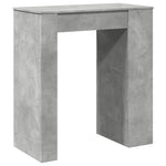 ZNTS Bar Table with Racks Concrete Grey 95x47x103.5 cm Engineered Wood 854385