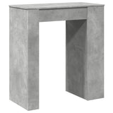 Bar Table with Racks Concrete Grey 95x47x103.5 cm Engineered Wood 854385