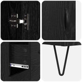 Highboard Black Oak 69.5 x 34 x 180 cm Engineered Wood 3416076