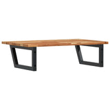 Basin Shelf Wall Mounted Steel and Solid Wood Acacia 3302831