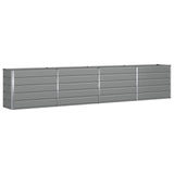 Planter Light Grey 385 x 50 x 75 cm Galvanised Steel 42018157