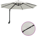 Garden Parasol Sand 248 x 248 x 148 cm Polyester and Steel 42003243