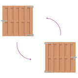 Garden Gate 100 x 100 cm WPC and Aluminium Brown 42039049