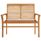 Garden Bench Teak Brown Fine sanded teak hardwood 112 cm Durable 47407