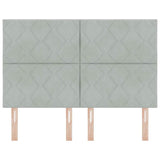 Headboard Height Adjustable Light grey 144 cm Velvet 3337919