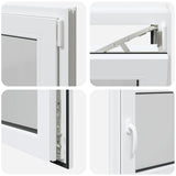 Basement Window RISOR 80 x 55 cm PVC and Glass 42047846