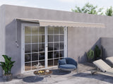3.5Lx2.5M Retractable Manual/Electric Awning-Cream White/White T3398P320079