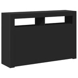 Sideboard with LED Lights Black 115.5x30x75 cm 804338