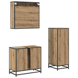 Bathroom Furniture Set 3 pcs Artisan Oak Engineered Wood 3402367