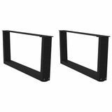 Coffee Table Legs V-Shape 2 pcs Black 70x cm Steel 4012616