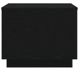 Coffee Table with LED Lights Black Oak 50x50x40 cm 862259