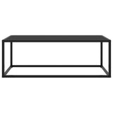 Coffee Table Black Tempered Glass, Powder-Coated Steel Medium 322880