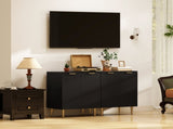 Sideboard Buffet Cabinet, Modern Kitchen Storage Cabinet with Adjustable Shelves and Metal Legs, T3398P551637