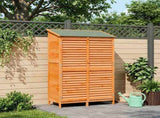 Garden Shed with Roof Brown 106 x 56 x 176.5 cm Solid Fir Wood 42033467