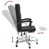Reclining Office Chair Black Faux Leather 349800