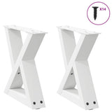 Coffee Table Legs 2 pcs White 40x cm Steel 4012681